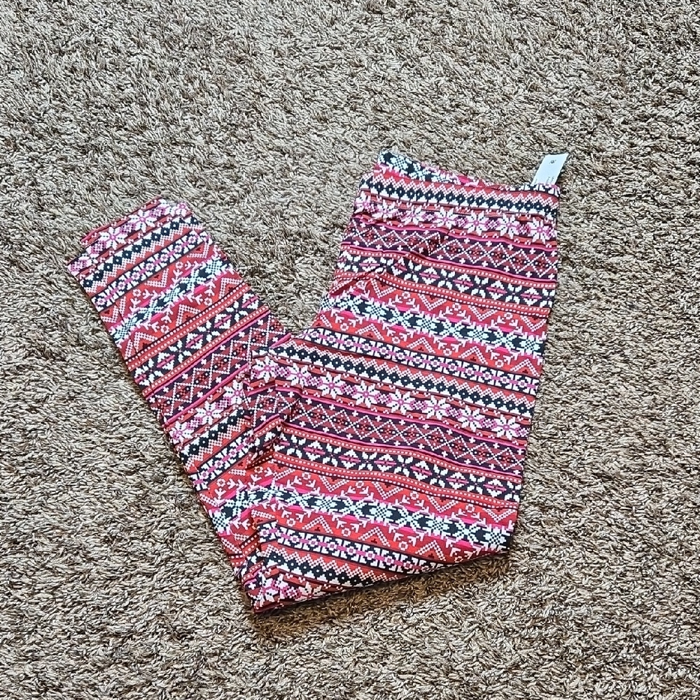 Holiday Legging Large 11 - 13 Ankle Length Leggings Pants